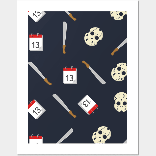 friday the 13th pattern Wall Art by burropatterns